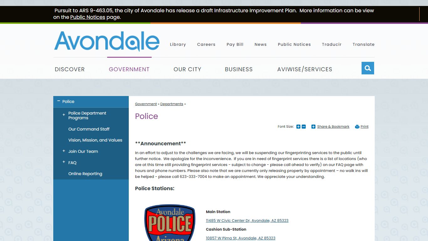 Police | City of Avondale