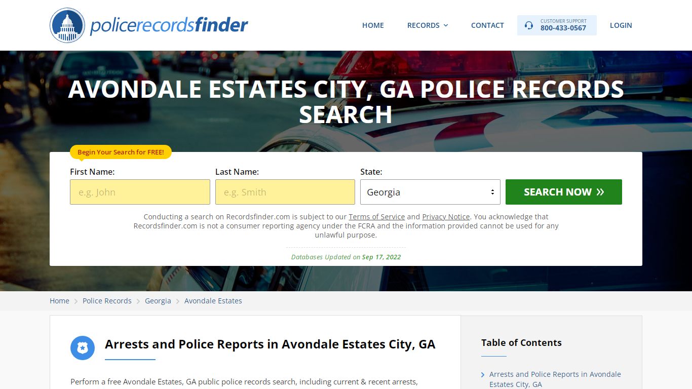 AVONDALE ESTATES CITY, GA POLICE RECORDS SEARCH - RecordsFinder